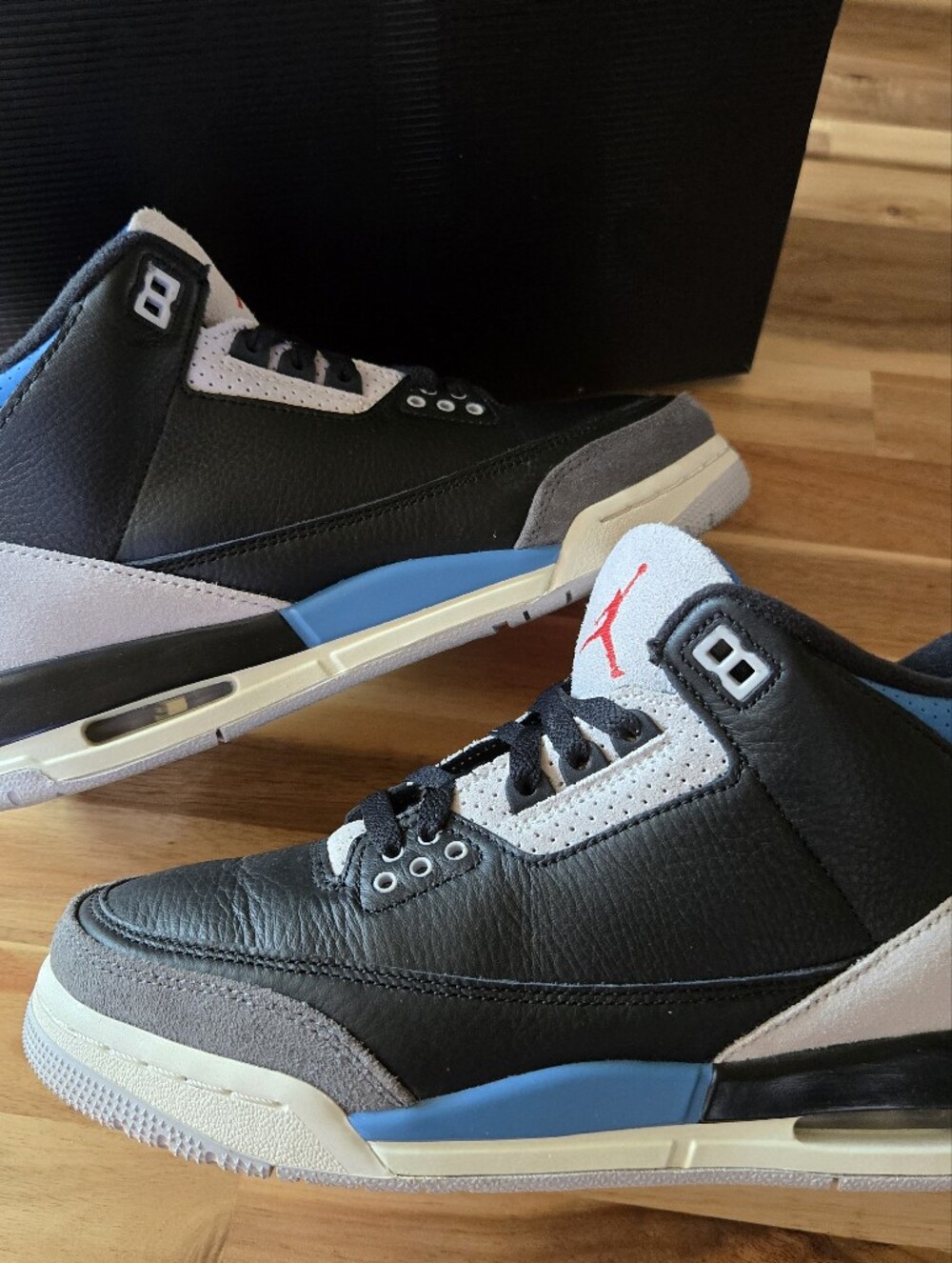 Nike Air Jordan 3 Retro OG GS Rare Air IB8968-004 6.5Y Women Size 8 Blue Black